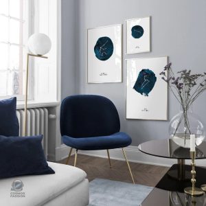 Affiche des signes astrologiques en étoiles