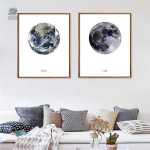 Poster Terre et Lune pour une décoration inspirante
