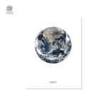 Poster d'art illustrant la relation entre la Terre et la Lune