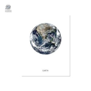 Poster d'art illustrant la relation entre la Terre et la Lune