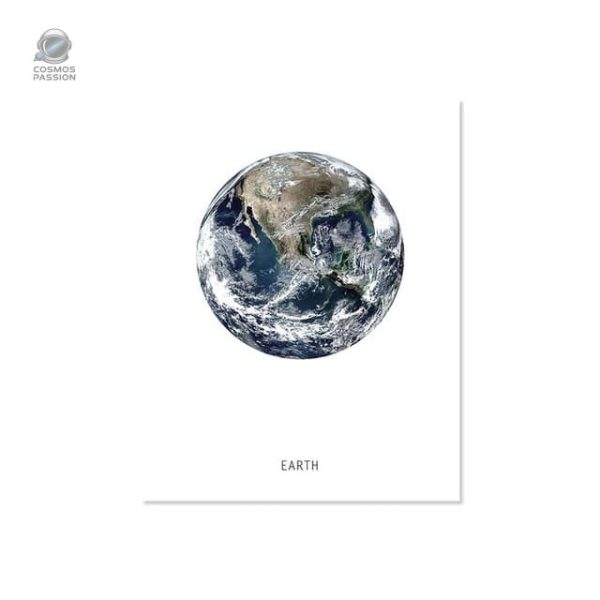 Poster d'art illustrant la relation entre la Terre et la Lune