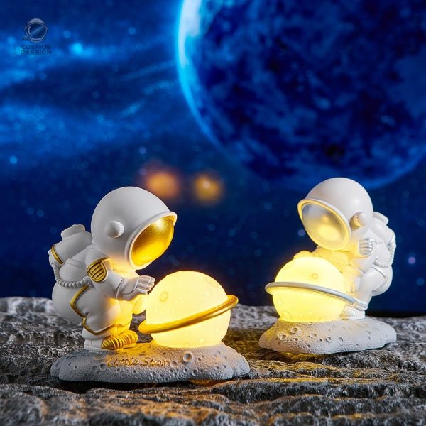 Veilleuse Petit Astronaute en résine décorative