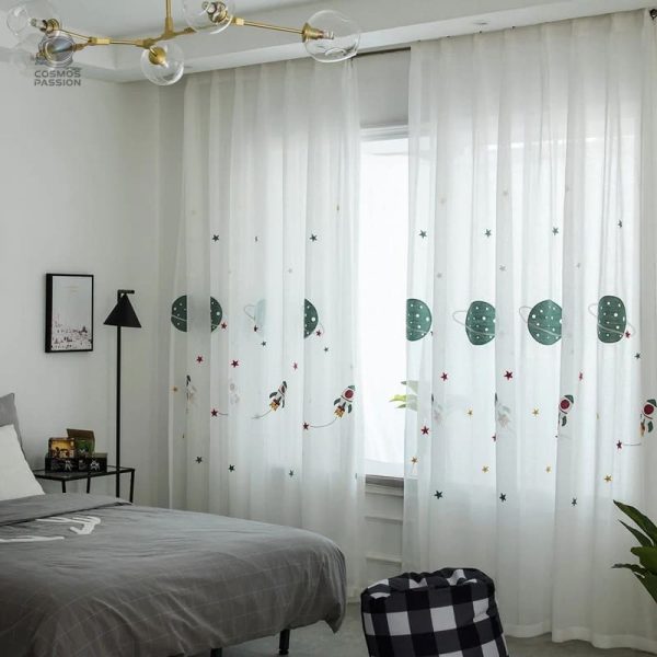 Voilage Fusée pour décoration espace